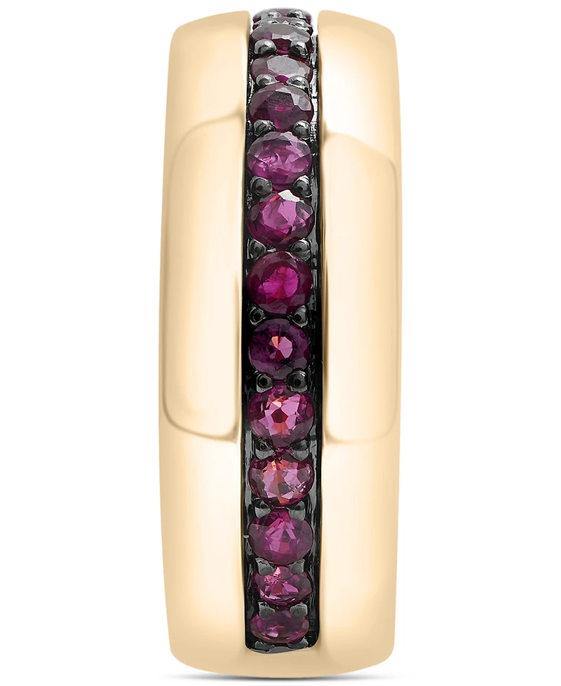 Men's Sapphire Polished Band (1-1/4 ct. t.w.) in Sterling Silver (Also in Ruby