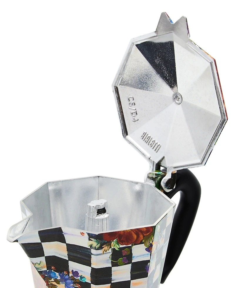MacKenzie-Childs Courtly Flower Market 6-Cup Bialetti Moka Coffee Pot