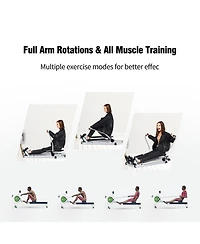 Vebreda Exercise Adjustable Double Hydraulic Resistance Rowing Machine