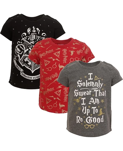 Harry Potter Toddler Girls 3 Pack T-Shirts