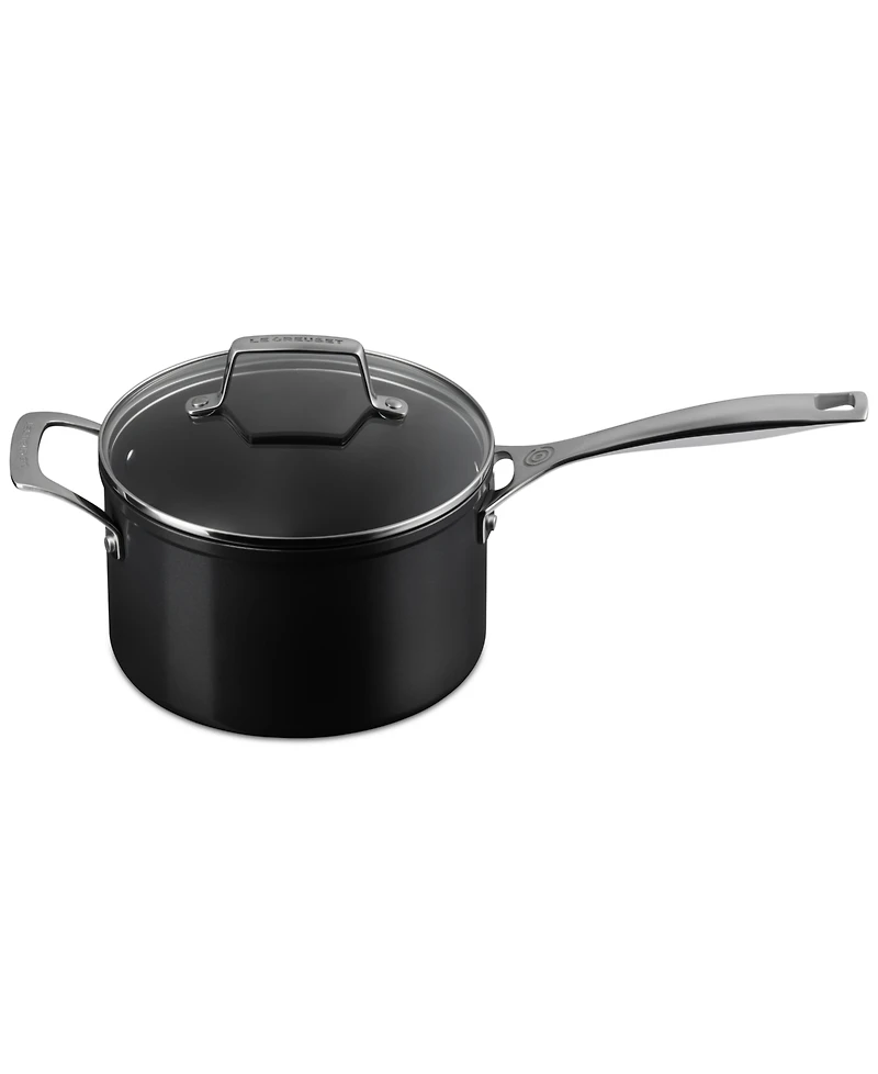 Le Creuset Essential Non-Stick Ceramic Saucepan with Glass Lid, 4-Quarts