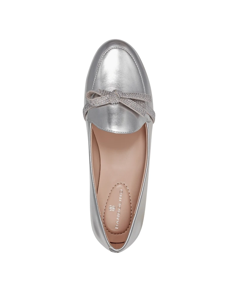 Bandolino Women's Jayme Embellished Bow Detail Loafers