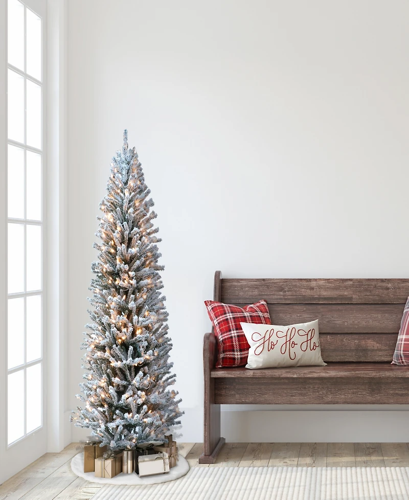Puleo Pre-Lit Tree with Pinecones 5 ft