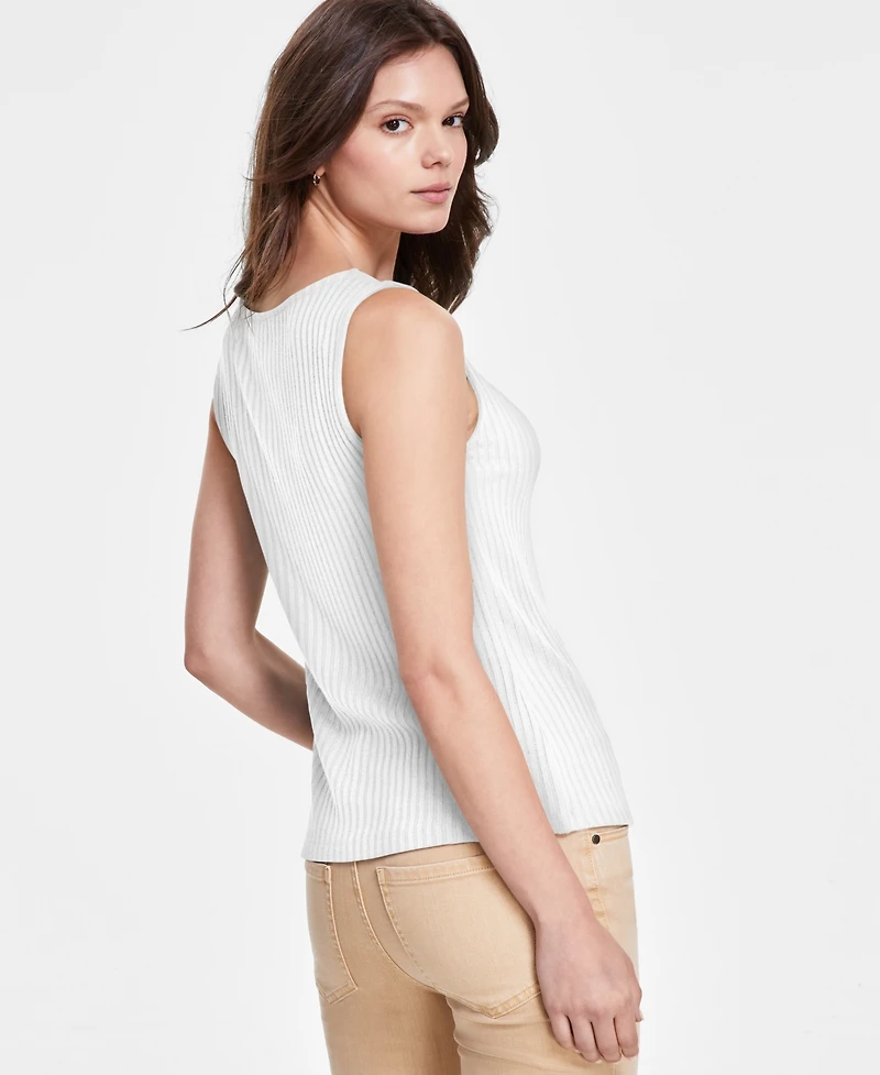 Liverpool Los Angeles Women's Sleeveless Boat Neck Rib Knit Top