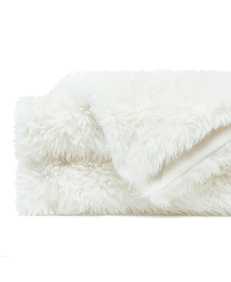 Chanasya Premium Fuzzy Tusicon Faux Longfur Throw Blanket