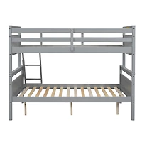 Streamdale Twin/Full Bunk Bed with Guardrail, Gray