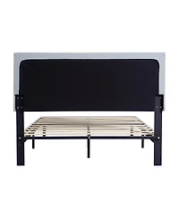 Streamdale Furniture Modern Upholstered Platform Bed Frame with Tufted Headboard