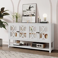 Streamdale Retro Console Cabinet with Mirrored Doors