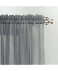 Crushed Sheer Voile Rod Pocket Curtain Panel