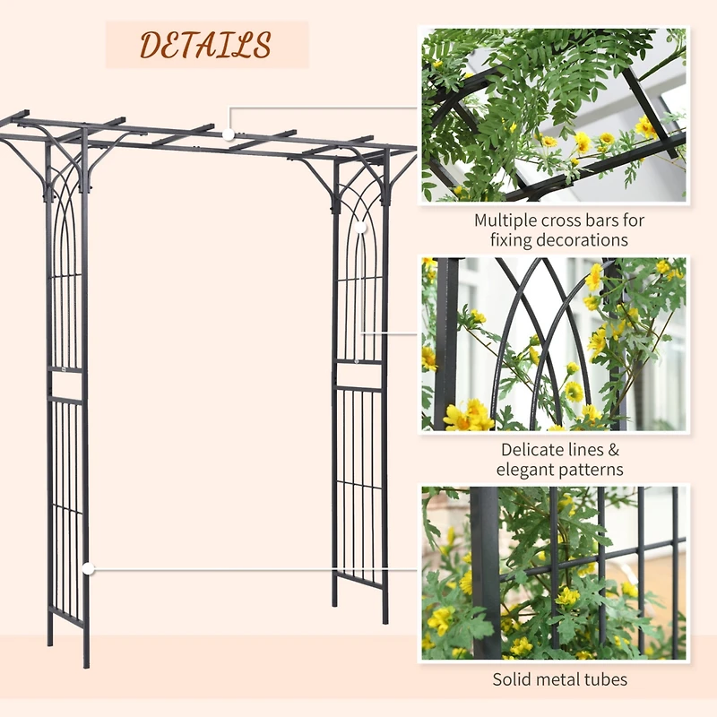 Decorative Metal Garden Trellis Arch