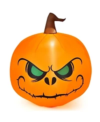 Sugift 4 Feet Halloween Inflatable Pumpkin with Build-in Led Light