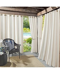 Sun Zero Valencia Cabana Stripe Indoor/Outdoor Uv Protectant Room Darkening Grommet Curtain Panel