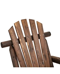 Carbonized Adirondack Rocking Chair for Outdoor and Indoor