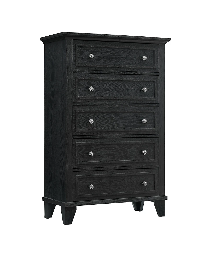 gaomon 5 Drawers Dresser,Storage Dresser with Metal Handles,Chest of Drawers for Bedroom, Living Room, Hallway, Office