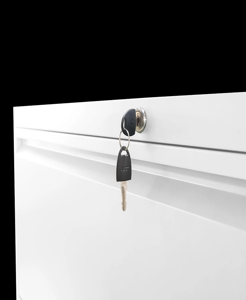 Streamdale Furniture 2-Drawer Lateral File Cabinet with Lock for Legal, A4, F4 Files