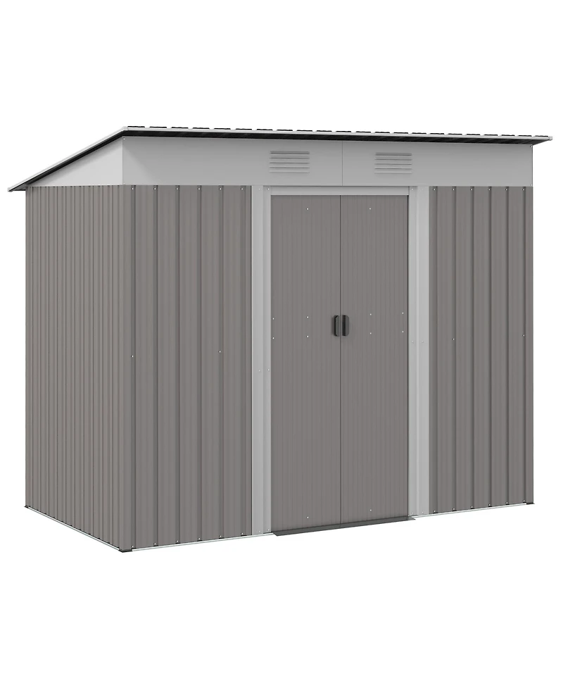 Outsunny 6' x 4' Metal Outdoor Garden Storage Shed w/ Vents,