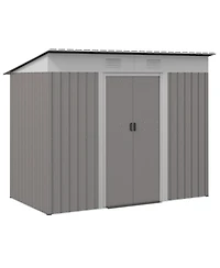 Outsunny 6' x 4' Metal Outdoor Garden Storage Shed w/ Vents,