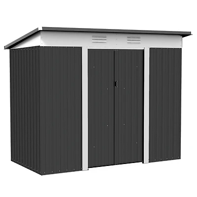 Outsunny 6' x 4' Metal Outdoor Garden Storage Shed w/ Vents,
