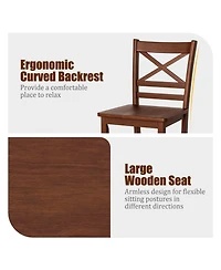 Skonyon Set of 2 Bar Stools 25 Inch Counter Height Chairs
