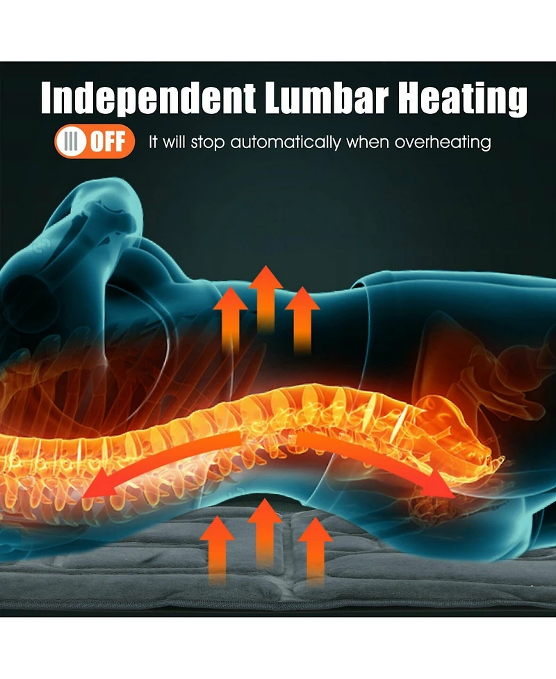 Skonyon Foldable Massage Mat with Heat and 10 Vibration Motors