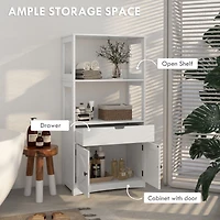 Farmhouse Bathroom Floor Storage Cabinet