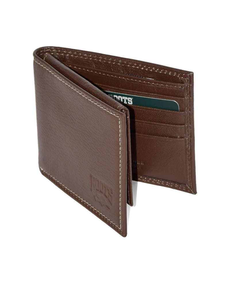Roots Men's Leather Slim Wallet