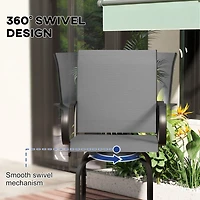 Outdoor Swivel Bar Stools with Armrests, 2-Pack