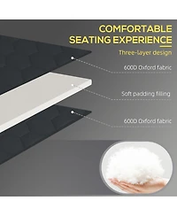 Folding Lounge Set with 5-Level Reclining Back & Padded Seat