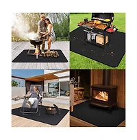 Cowin Under Grill Mat Fire Resistant Oil Proof Reusable 50" x 36"