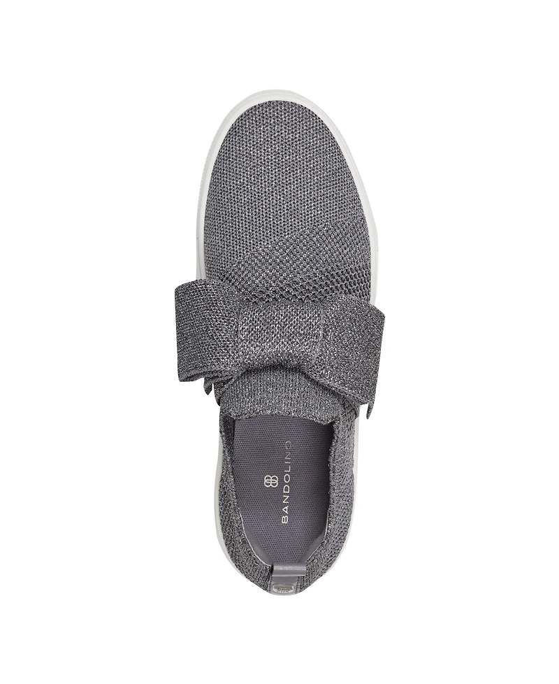 Bandolino Women's Bryce Bow Knit Slip On Sneakers