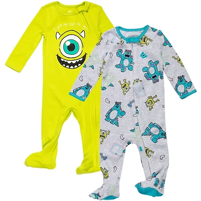 Monsters Inc. Baby Boys Disney Winnie the Pooh Lion King Pixar Toy Story 2 Pack Sleep N' Play Coveralls Newborn to