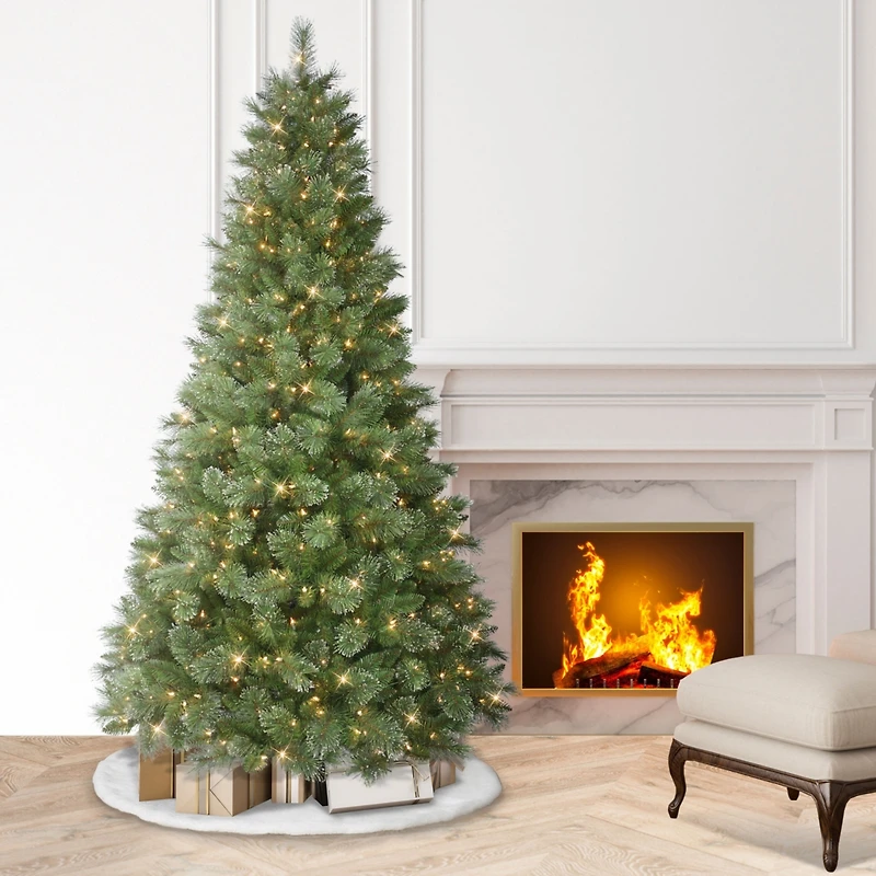 Puleo 7.5-ft. Medium Green Tree with 500 Clear Lights & Stand