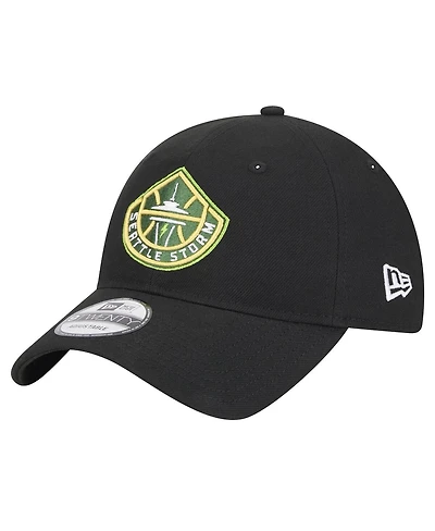 New Era Men's and Women's Black Seattle Storm Core Logo 9TWENTY Adjustable Hat