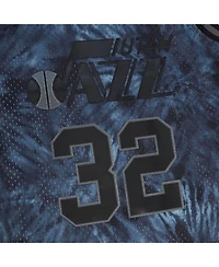 Mitchell & Ness Men's Karl Malone Black Utah Jazz Hardwood Classics 1991/92 Tie-Dye Swingman Jersey