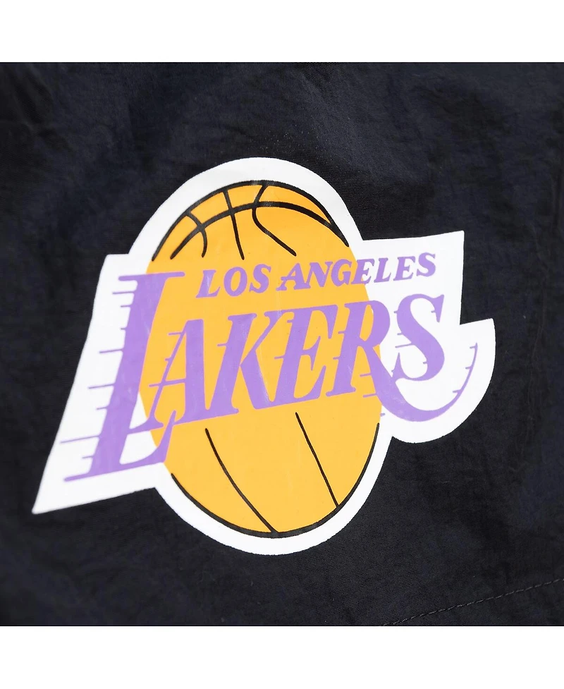 Mitchell & Ness Men's Black Los Angeles Lakers Team Essentials Nylon Shorts