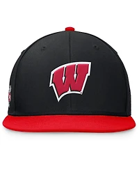 Top of the World Men's Black/Red Wisconsin Badgers Rally Two-Tone Fitted Hat