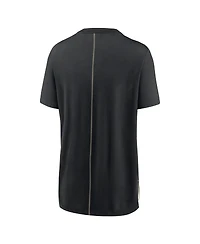 Nike Women's Cream/Black New Orleans Saints Wordmark Tri-Blend T-Shirt