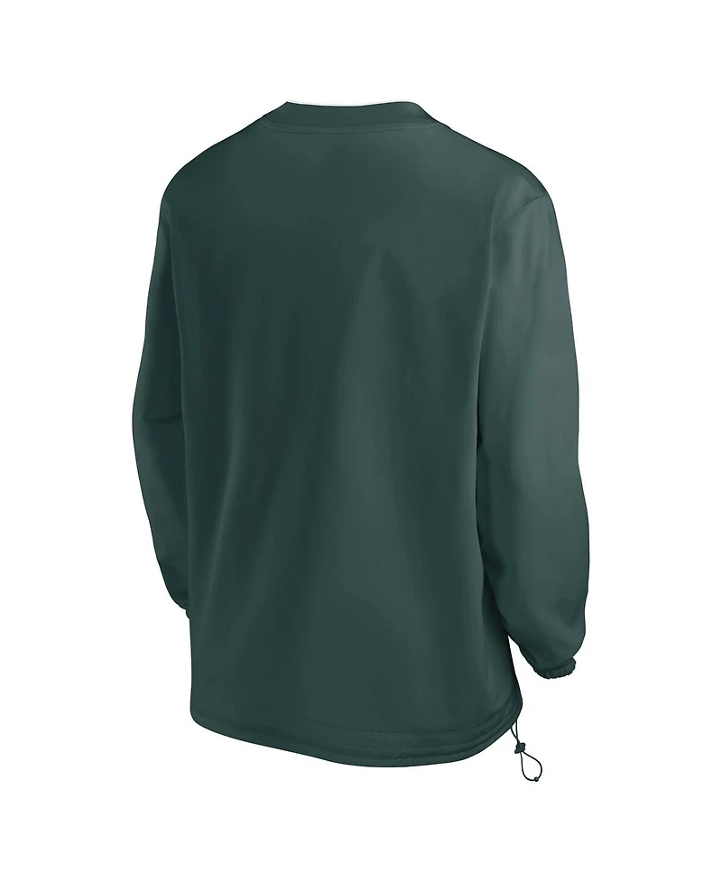 Nike Men's Green Michigan State Spartans 2024 Sideline Pullover Wind shirt