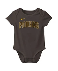 Nike Baby Fernando Tatis Jr. Brown San Diego Padres Fuse Name Number Bodysuit