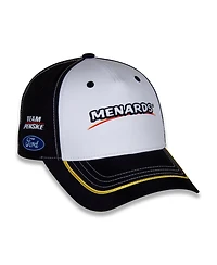 Team Penske Men's White/Black Ryan Blaney Menards Uniform Adjustable Hat