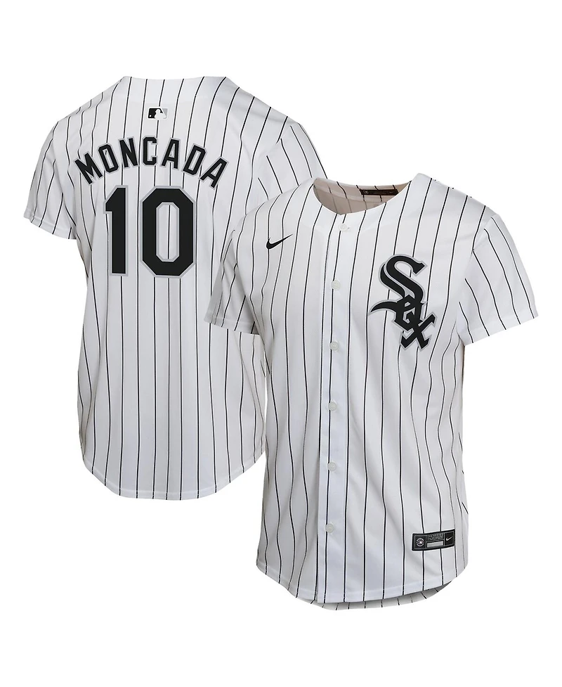 Nike Big Boys and Girls Yoan Moncada White Chicago Sox Home Game Player Jersey