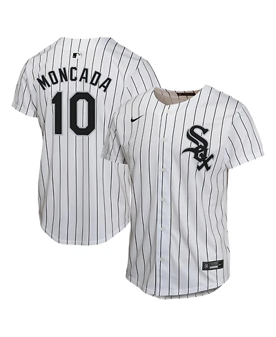 Nike Big Boys and Girls Yoan Moncada White Chicago Sox Home Game Player Jersey
