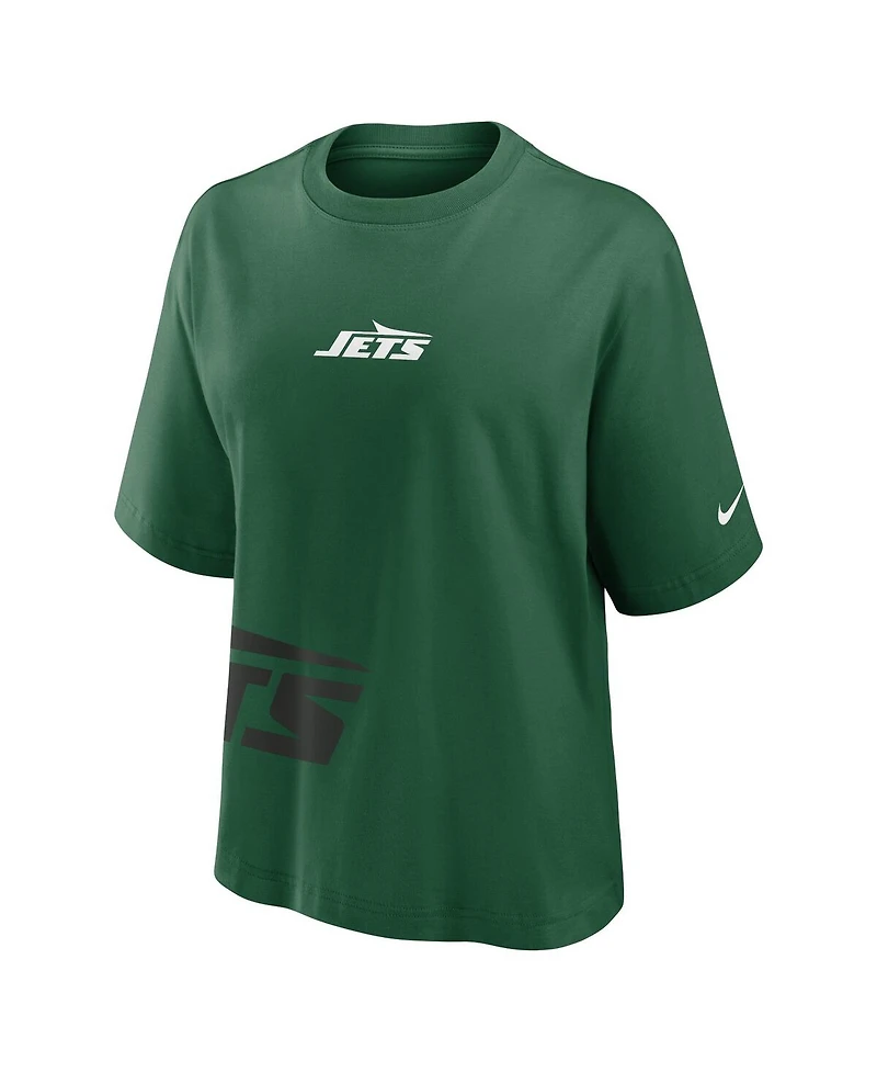 Nike Women's Green New York Jets Boxy T-Shirt