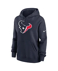 Nike Women's Navy Houston Texans Club Fleece Pullover Hoodie