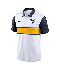 Nike Men's White West Virginia Mountaineers Primetime Campus Vapor Performance Polo