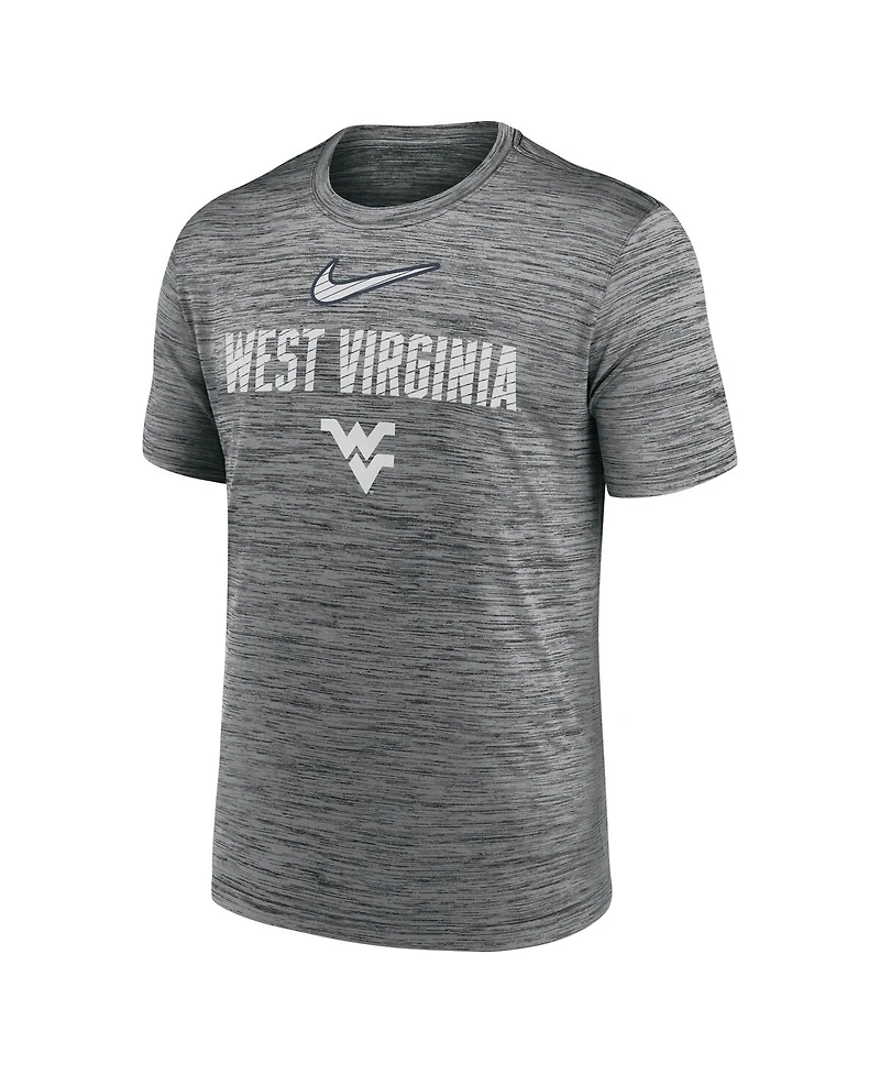 Nike Men's Anthracite West Virginia Mountaineers Campus Slant Velocity Performance T-Shirt