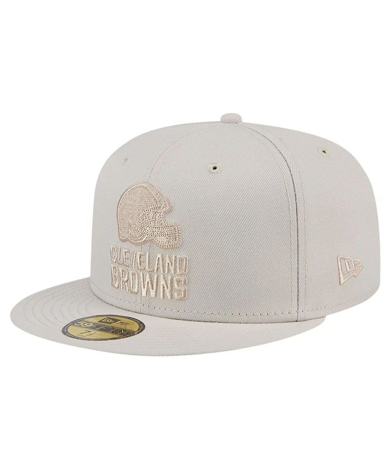 New Era Men's Stone Cleveland Browns Color Pack 59FIFTY Fitted Hat