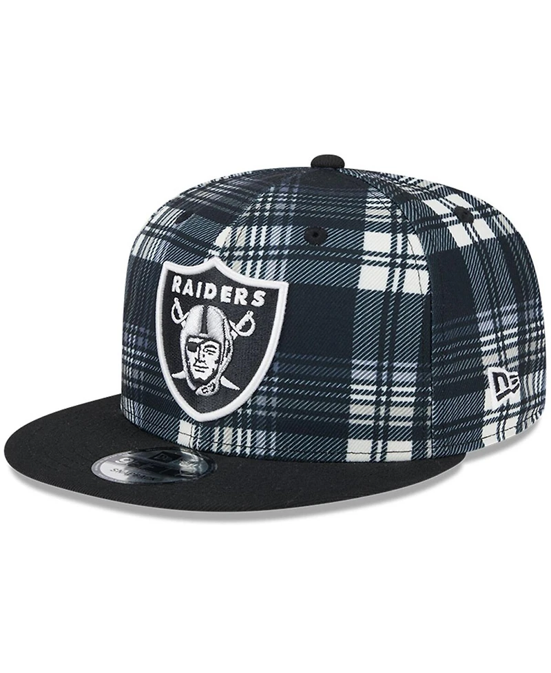 New Era Men's Black Las Vegas Raiders 2024 Sideline Statement 9FIFTY Snapback Hat