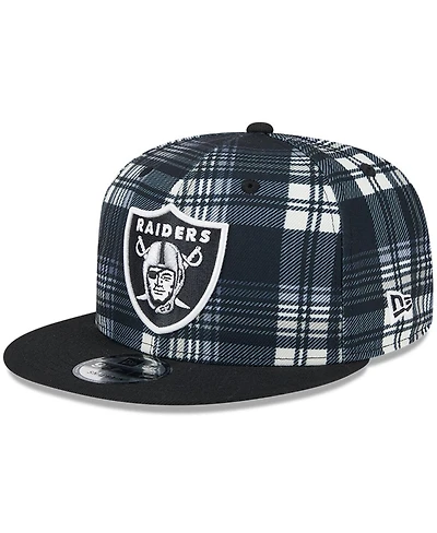 New Era Men's Black Las Vegas Raiders 2024 Sideline Statement 9FIFTY Snapback Hat