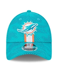 New Era Men's Aqua Miami Dolphins 2024 Sideline 9FORTY Stretch-Snap Hat